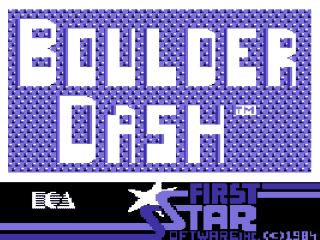 Super Boulder Dash title screen for Commodore 64